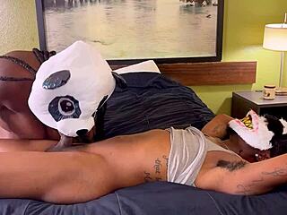 Hej, srečen Halloween z velikim črnim kurcem creampie v celotnem videu