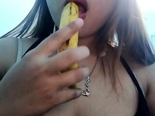 seductive banana play with curves
