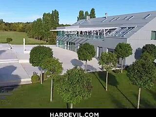 Vanessa Bruni and Barbie Brill in hot three woman scene.