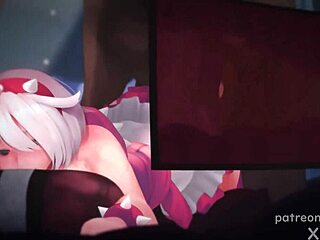 Elphelt Valentine's intriguing hentai slideshow from Guilty Gear, showcasing her big ass and tits