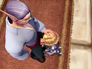 Cute 3D Cartoon Blows Big Tits in Warcraft Throne Room!