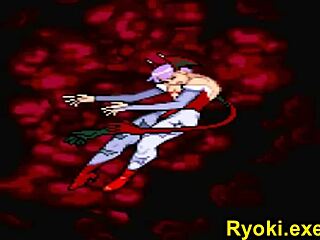 Hei, sjekk Kuromaru som slåss mot Lilith i episk fighter kamp