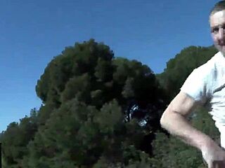 Teen Girl Rides Cock Outdoors