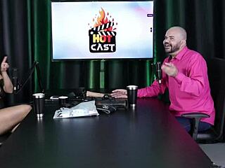 Paulo Avelar and Tiv Models in Hot Cast with Victoria Beatriz in Sheer Red Lingerie