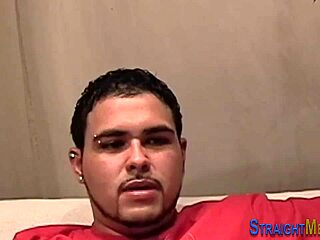 Gay amateur guy stroking his cock and sucking another man's dick passionately