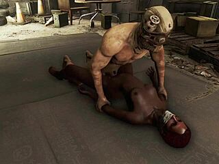 Fallout 4 kinky play—want this hot black bound tight?