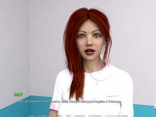 Blonde milf follows posing instructions in nude anime game