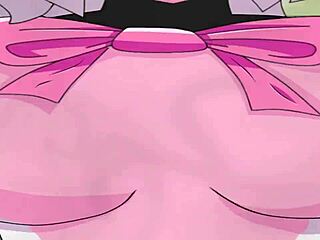 Ei, já viu os peitos enormes da Mangle em ação selvagem de anime?