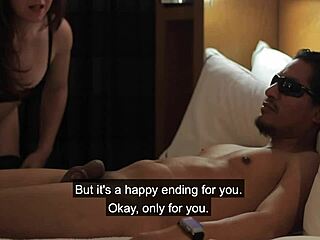 Does the masseuse give foreplay to the blind person in hotel?