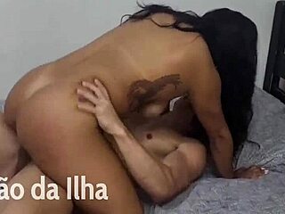 Threesome Slut Gets Double Penetration in Bedroom Anal Action.