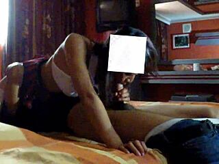 What a hot schoolgirl getting fucked in that skirt at the hotel!