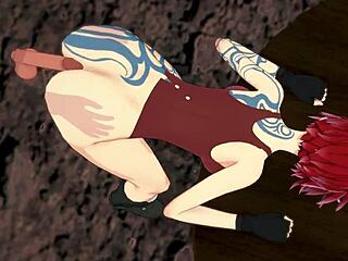 sex with tattooed lilith in 3d hentai, damn that's hot!