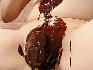 japanese gay guys cooking up that chocolate banana in amateur fun