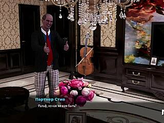 Fashionbusiness gets creampie in kitchen during hentai game