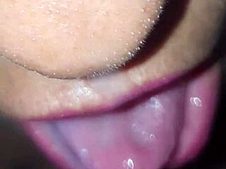 Selfie swallow with big tits