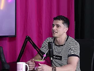 Bi guy models sheer red lingerie