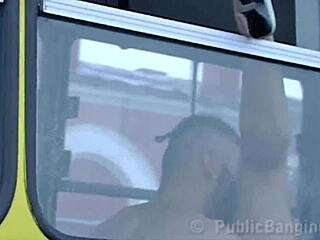 this daring couple pulls off extreme risky sex right in public with a cute girl