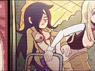 Compilación de Watamote con sonido y escenas hentai futanari calientes