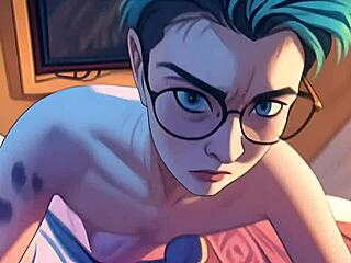 Emo jente tar monster kuk dypt for å betale leien denne måneden