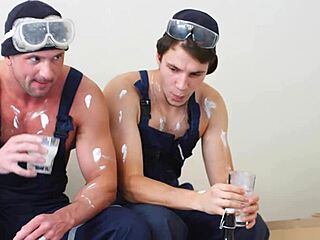 Blonde babe Via Lasciva craves double action. Her tight pussy and asshole get stuffed deep by horny European studs.