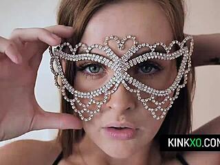 Hot milf stepmother teaches her stepdaughter how to suck a cock