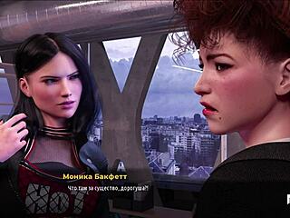 In this anime game, the girl begs to be spanked in episode 31.