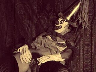 Vintage Bizarre Threesome with Hairy Masked Group - What a Freaky Scene!