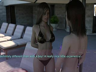 A wife and her stepmother share an erotic game adventure in part 64