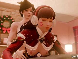 Dva y Tracer follando duro en la casa de Año Nuevo