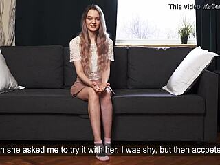 Roztomilá stydlivá Helen Ondine se poprvé svlékne! 😍