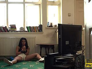 Tattooed British Submissive Fucked Roughly In Missionary Position With Fingering