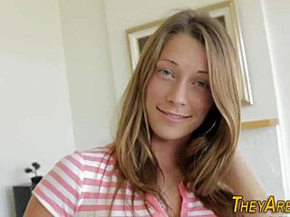 First time brunette gets an HD solo scene