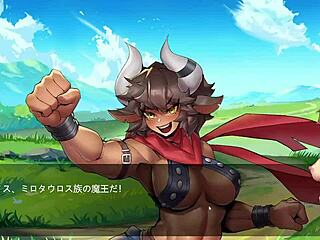 Chica musculosa minos-chan follada en hentai