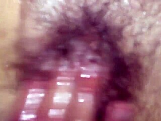 Step mom and son play with oiled fat pussy