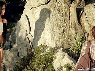 Emotional Love for Lesbian Milfs Using Toys and Licking Outdoors