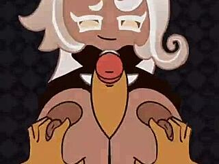 latte cookie enjoys titty fuck with monster cock and cumshot