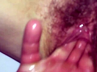 Step mom and son play with oiled fat pussy