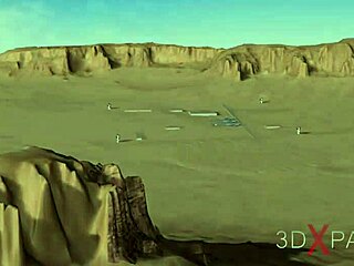 Area 51 3D kukjente androider knuller sexy ebony i lab