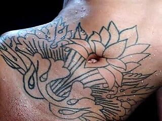 Hot Tranny Squirting in Backstage Webcam Action with Tattoos