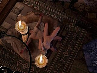 damn, this slim blonde rides cock sideways in skyrim porn parody