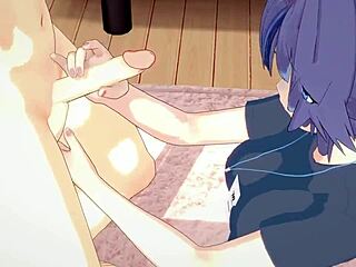 blue archive yuuka's thicc thighs in 3d hentai