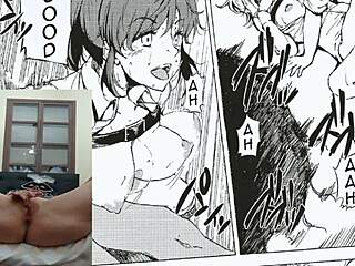 Watching shingeki no kyojin premiere with big ass latina hentai solo