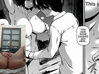 Watching shingeki no kyojin premiere with big ass latina hentai solo