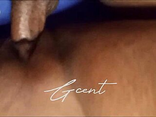 African beauty rides wet pussy in detailed close-up penetration