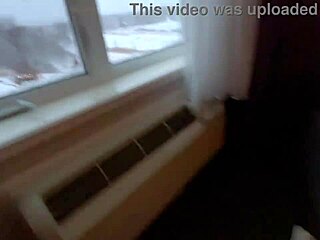 Teen Couple Has Rough Sex Backstage with Big Cock Dripping