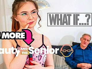 Vivien Doll이 늙은 남자의 자지를 위해 구부러져