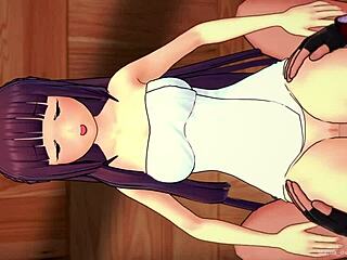 Fern Gets Naughty in Just a Towel in 3D Cartoon Sex