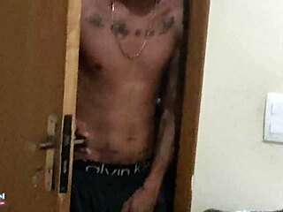 Friends' house review ends with bareback gay sex!