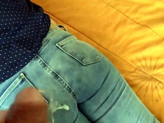 first time latin mom masturbates before stepson and takes cum on her stunning ass