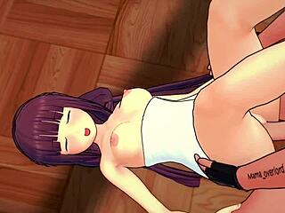 Fern Gets Naughty in Just a Towel in 3D Cartoon Sex